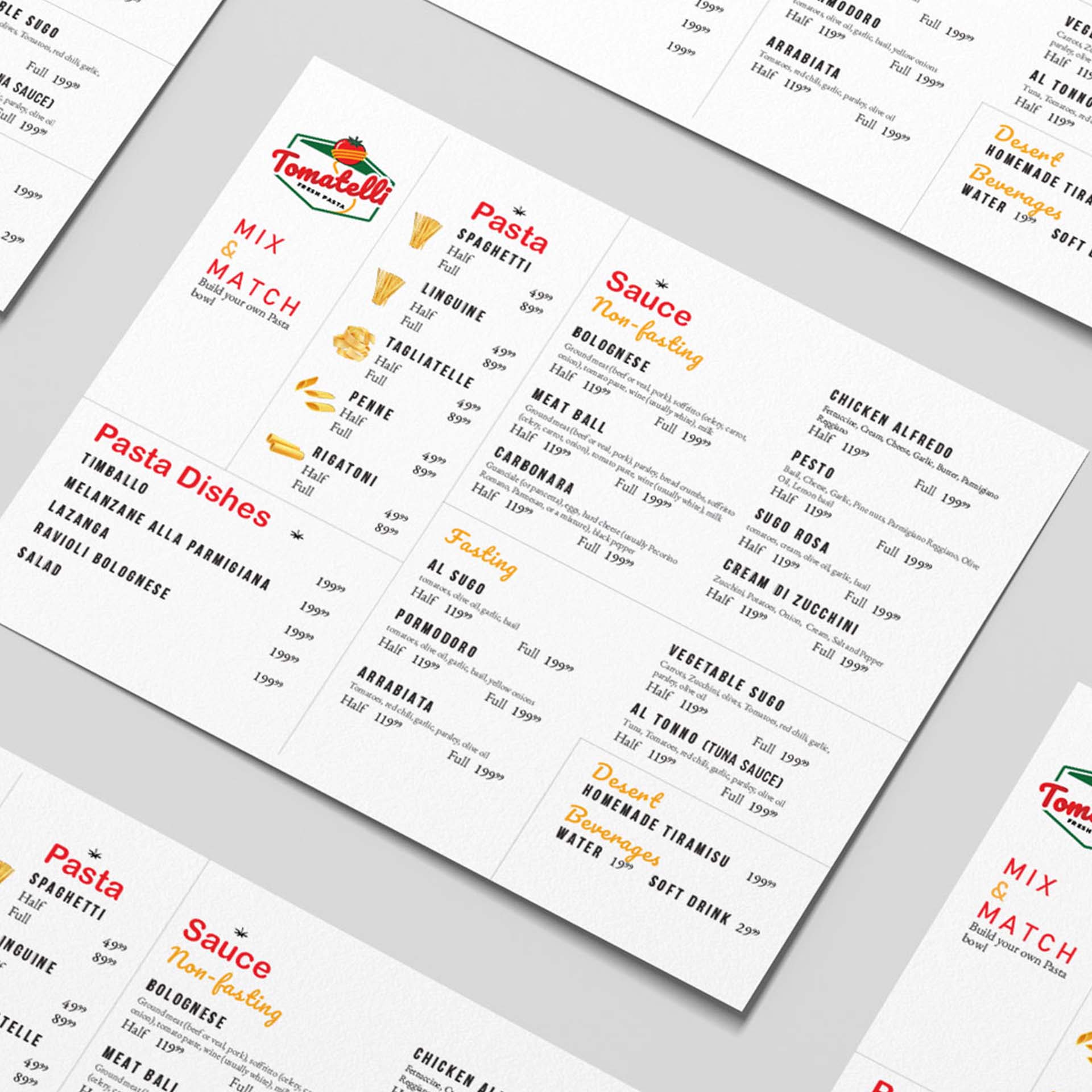 tomatelli menu